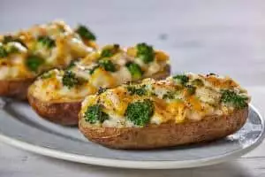 Cheesy Broccoli Twice Baked Potatoes
