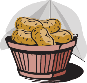 Potatoes in a basket graphic
